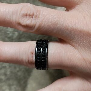 Black stone ring/band